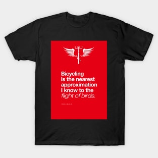 Bicycle Philosophy Design 004 - RED - Louis J. Helle Jr. T-Shirt